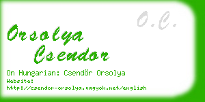 orsolya csendor business card